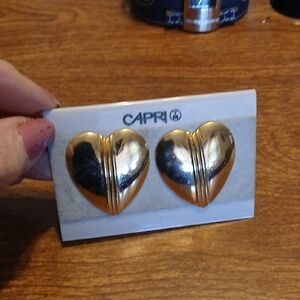 Gold Heart Earrings